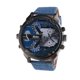 thumbnail image 3 of EeaseMX Oulm 3548 Reloj de pulsera de cuarzo para hombre y niño, con esfera redonda grande y doble horario, correa de tela (azul), 3 of 7