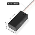 thumbnail image 2 of Miangastore 10pcs Battery Holder On/Off Switch Battery Case Insulating Batery Container (9V 6F22 Battery), 2 of 9