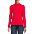 thumbnail image 2 of No Boundaries Women's Juniors Long Sleeve Mock Neck Top, 2-Pack, 2 of 5