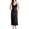 thumbnail image 1 of GPOECD Pyjama Grande Taille Nuisette Sans Manches pour Femmes Été Robe de Nuit Légère Noir,TG, 1 of 9