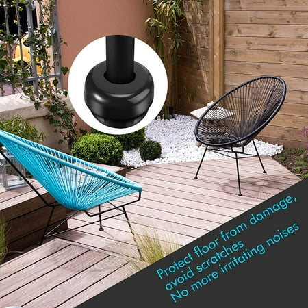 1 5 Inch Patio Furniture Seating Glides Feet Caps For Wrought Iron Outdoor Easy To Install Replacement Chair And Table Glide Protectors Cap Black 48 Pieces Canada Patio Furniture Seating Glides Feet, Outdoor Furniture Glides