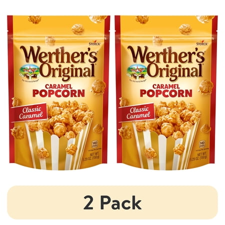 (2 pack) Werther's Original Caramel Popcorn, Classic Caramel, 5.29 oz