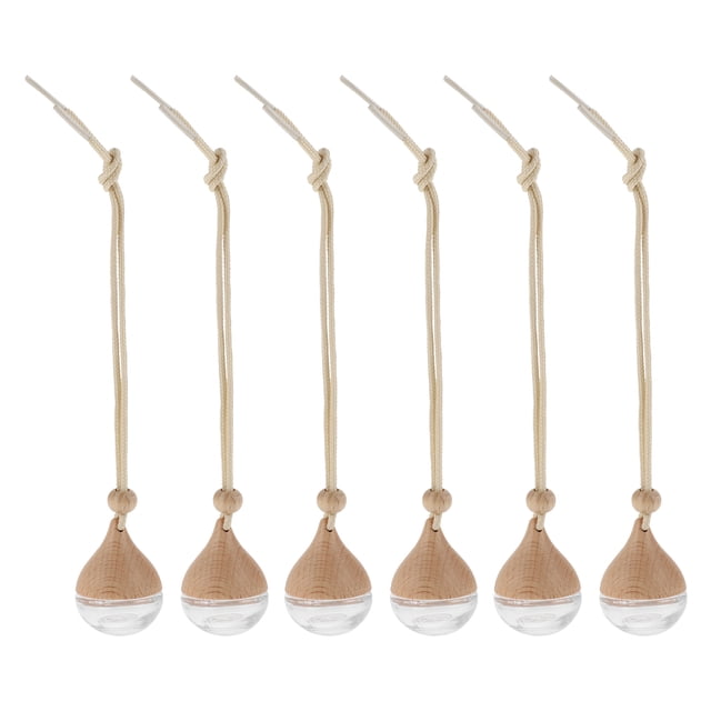 6 frascos de perfume para coche, frascos transparentes para aromaterapia, difusor de aceites esenciales