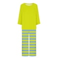 thumbnail image 5 of Blouses pour Femmes, Mode Féminine Imprimé Non Positionné Col Rond Manches Longues Ensemble Pantalon Long, 5 of 5