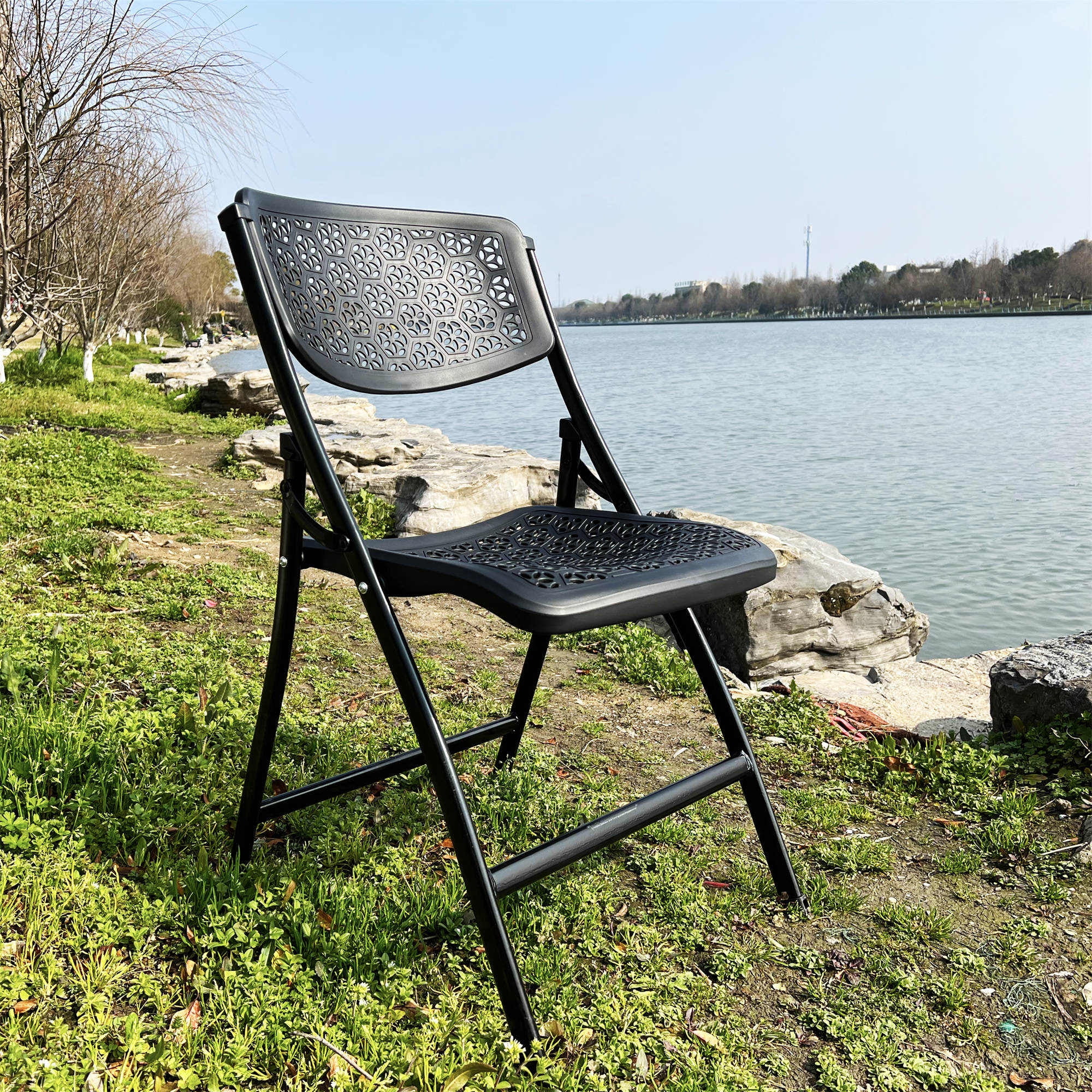 Mesh folding garden chairs deals