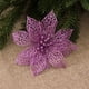 thumbnail image 5 of Ounissouiy 10/20 piezas purpurina árbol de Navidad flores artificiales flor falsa decoración de árbol de Navidad Kits de decoración para fiestas violeta Ounissouiy HA001459-05, 5 of 6
