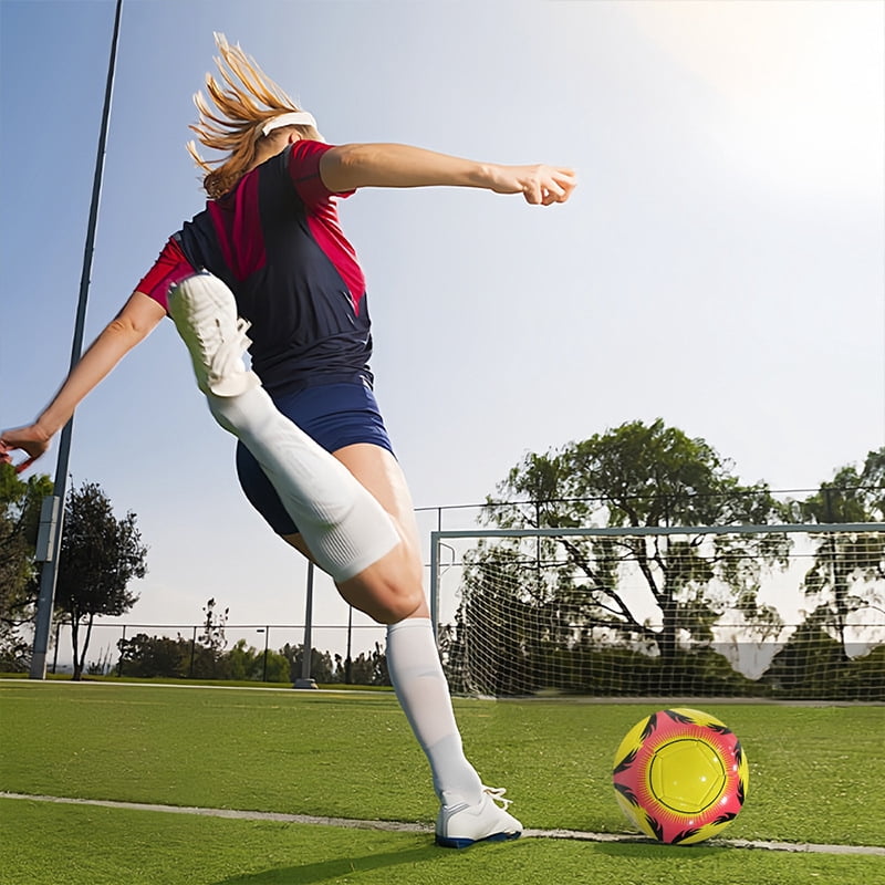 Competition training environmental-friendly thickened PVC explosion-proof football foamed wear-resistant No. 5 adult machine-sewn football,Golden (laser)