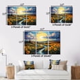 thumbnail image 4 of Designart "French Sunflower landscapes Country Charm IV" Floral Metal Wall Art Set, 4 of 5
