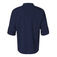 thumbnail image 3 of Mens Shirt Button Turndown Collar Lightweight Pullover Shirt Solid Color Long Sleeve Relaxed Fit Shirt Men Casual, 3 of 4