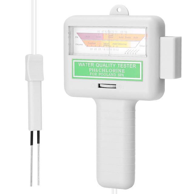 Testeur de Chlore 2 en 1 PH PC-101 Testeur de Chlore Appareil de Test de Qualité de l'Eau CL2 pour Piscine Aquarium