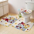 thumbnail image 2 of Beige Gnomes Daisy Bath Mat 3 Piece Bathroom Rug Set, Pastoral Country Garden Floral Non Slip Bath Rug Contour Mat and Toilet Lid Cover, Absorbent Shower Mats Soft Bath Rugs and Mats Sets, 2 of 8
