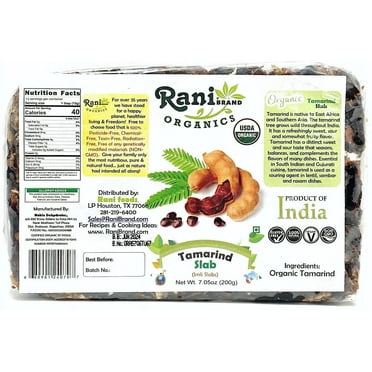 Rani Organic Tamarind Slabs (Imli Slabs) 7oz (200g) ~ All Natural | No added sugar | Vegan | Gluten Free | NON-GMO | Indian Origin | USDA Certified Organic