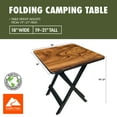 thumbnail image 4 of Ozark Trail 19-inch Plastic Folding Outdoor Camp Side Table, Burl Wood Print, 4 of 9