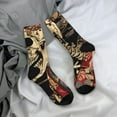 thumbnail image 5 of Rocae Gothic Eastern Floral Skull for Adult Socks Casual Athletic Stretchy Loose Socks for Women Men Non-Slip Middle Tube Socks, 5 of 6