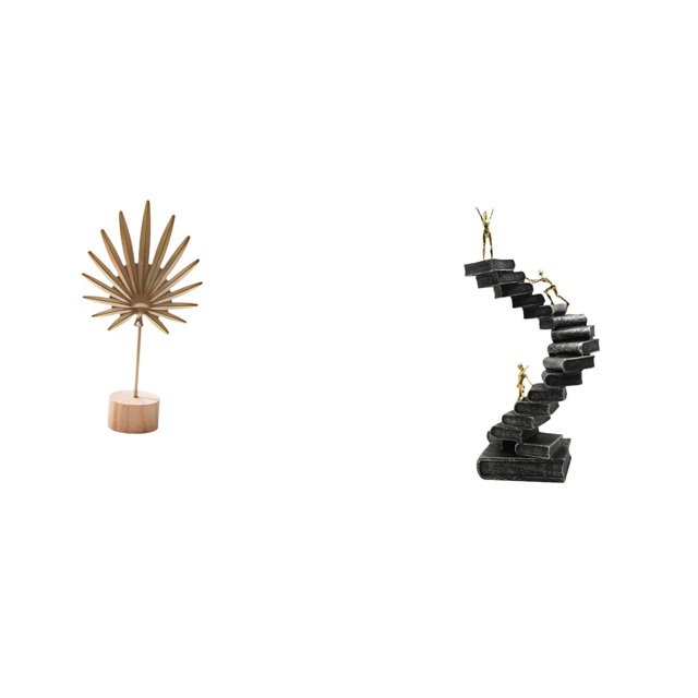 Escultura de hojas,Estatua de hoja de metal Escultura de hoja Decoración del hogar,Estatua de escalera,Estatua de escalera con libros para escalar,decoración artística,Escultura de escalera