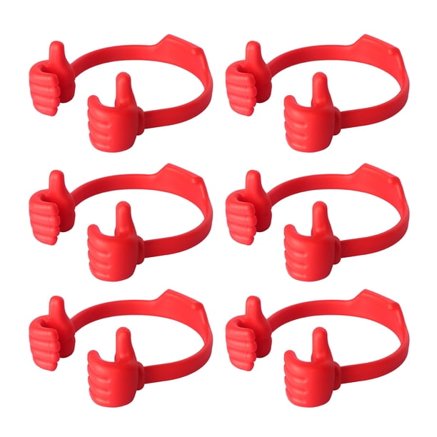6 soportes ajustables para teléfono móvil, portátiles, ligeros, universales, con forma de pulgar, para escritorio, tabletas, decoración para el hogar y la oficina.