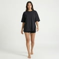 thumbnail image 4 of Gingprous Oversized Cotton Blend T-Shirt with Crewneck (Women's), 4 of 9