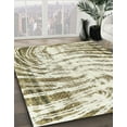 thumbnail image 3 of Ahgly Company Machine Washable Indoor Square Abstract Tan Brown Gold Area Rugs, 3' Square, 3 of 7