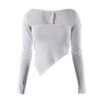 thumbnail image 3 of Tops De Tubo Ajustados Y2K Bodycon Tube Tops 2pcs Mujeres Crop Tops Casual Salir Ropa (Blanco L) Cgtredaw para Mujer Blanco T M, 3 of 9