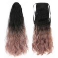 thumbnail image 1 of Perruques Longues Bouclées pour Femmes Queue de Cheval Cheveux Naturels Dégradé Couleur Faux Cheveux, 1 of 5