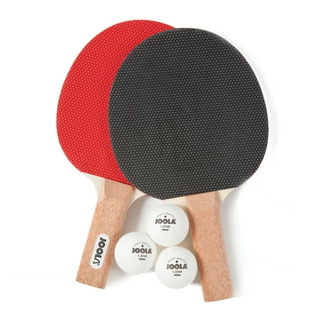 JOOLA Essentials 2-Player Table Tennis Racket Set with 2 Rackets, 3 Balls