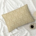 thumbnail image 5 of Queen Size Pillows Cases Standard Size 20x26 In - Damask Beige Tan Brown Soft Comfort Envelope Closure Pillowcases Standard, 5 of 5