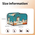 thumbnail image 4 of KLL Colorful Greek Windmills Print 4 Slice Toaster Dust Covers Kitchen Small Appliance Cover with 2 Pockets,Can hold Jam Spreader Knife & Toaster Tongs (12.4 x 10.6 x 8.2), 4 of 6