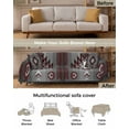thumbnail image 3 of Red Grey Aztec Sofa Covers for 3 Cushion,Washable Couch Cover for Sectional Sofa Slipcoverwith Tassel,Southwest Tribal Bohemian Farmhouse Morocco Loveseat Covers Futon Cover Throw Blanket 71x118, 3 of 8
