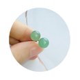 thumbnail image 1 of Pendientes de jade verde, pendientes de jade para mujeres y hombres, pendientes de plata de ley 925, pendientes hechos a mano, regalo para graduación, regreso a la escuela y aniversario de cumpleaños ER, 1 of 5