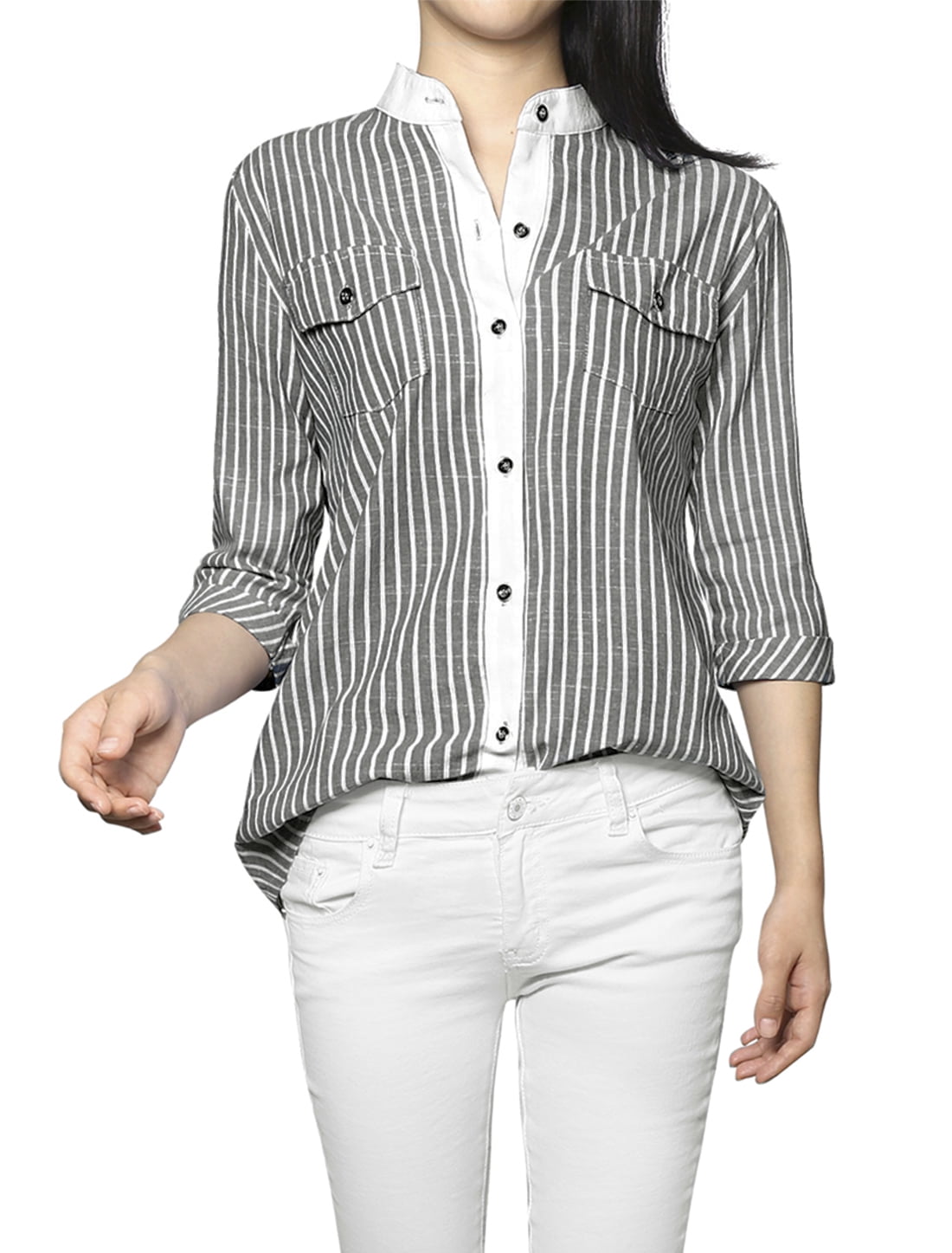 striped denim shirt womens