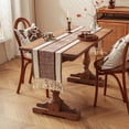 thumbnail image 4 of karymi Table Runners and Tablecloths with Tassels Are Suitable for Decorating Dining Rooms Living Rooms Sideboards and Shoe Cabinets Holiday Gifts, 4 of 6