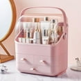 SUNFICON Makeup Organizer, Waterproof&Dustproof Cosmetic Organizer Box with Lid Fully Open