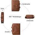 thumbnail image 4 of Monedero pequeño de piel para mujer Monedero pequeño con cremallera para mujer Tarjetero con compartimento para monedas y protección RFID, 4 of 5