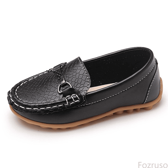 Fozruso Boys Casual Leather Sneakers For Kids Soft Sole Non Slip耐磨 Toddler School Shoes Lightweight Comfortable Everyday Walking,Sizes 6(9-12 Months)