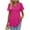 Hot Pink^, variant on Jjayotai Womens Plus-Size Tunics, Short Sleeve Tops, V Neck Eyelet Shirts, Summer Outfits for Women, Women's Going Out Blouses Hot Pink^ S