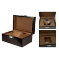 thumbnail image 4 of Milaget Single Watch Box Bangles Watch Display Case for Dressing Room Travel Bedroom Brown, 4 of 9