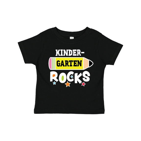 Inktastic Kindergarten Rocks with Pencil and Stars Boys or Girls Toddler T-Shirt