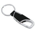thumbnail image 1 of Men's Leather Key Ring Chain Metal Keychain for Home (Silver), 1 of 8