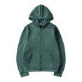 thumbnail image 2 of RJMDKXZ Men's Full Zip Hoodie Fleece Long Sleeve Hooded Sweatshirt Casual Drawstring Zip Up Jacket with Pockets, 2 of 6