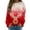 2-Red, variant on Camo Women's Floral Printed Sweatshirt Long Sleeve Crewneck Casual Loose Vintage FLower Graphic Pullover Tops Plus Size