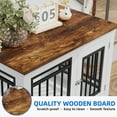 thumbnail image 4 of Dextrus Large Dog Crate Furniture, 39in Wooden Indoor Dogs Kennel Furniture with Adjustable Feet and Removable Bowls,for Small Dogs up to 70 lbs,39.7" L x 25" W x 27.9" H, 4 of 6