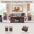 thumbnail image 7 of SinCiDo Farmhouse Coffee Table with Storage for Living Room, Lift Top Coffee Table w/Sliding Groove Barn Door, 7 of 7