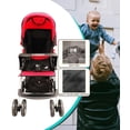 thumbnail image 3 of AmorosO Single Stroller - Baby Stroller with Four Wheels - Lightweight Stroller - Convertible Stroller with Extra Storage Space - Foldable Stroller with Sun Protection Hood Cover (Red), 3 of 5