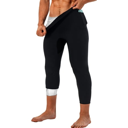 LMCOB Sauna Sweat Short Pants for Men Sauna Leggings Compression