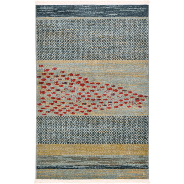 Unique Loom Jordan Fars Modern Animal Print Area Rug Or Runner Walmart Com Walmart Com