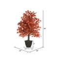 thumbnail image 2 of Vickerman 4' Artificial Orange Maple Bush, Rattan Basket., 2 of 4