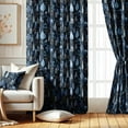 thumbnail image 2 of Vargottam Tree Landscape Design Blackout Curtains - Set of 2 Panels, 42 x 108 Inches Each - Light Blocking & Thermal Insulated Drapes with Grommet Top for Bedroom & Living Room - Blue, 2 of 9