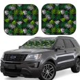 thumbnail image 1 of Balery Tropical Leaves1 Parasol para parabrisas de coche de 2 piezas | Parasol plegable para parabrisas delantero de coche para la mayoría de sedanes-Large, 1 of 6