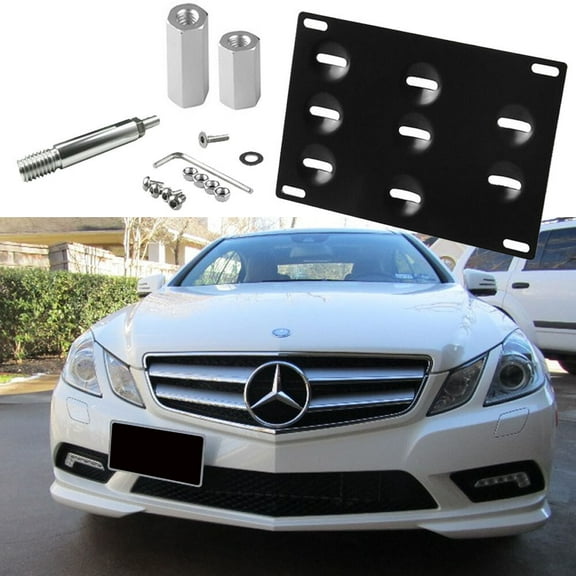 1pc Tow Hook License Plate Mount Bracket For Mercedes-Benz C E GLA GLC GLE ML Class