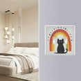 thumbnail image 4 of Yayeee Toggle Light Switch Wall Plate 2-Gang 4.56"x4.48" Decorative Outlet Cover, Black Cat Rainbow, 4 of 7